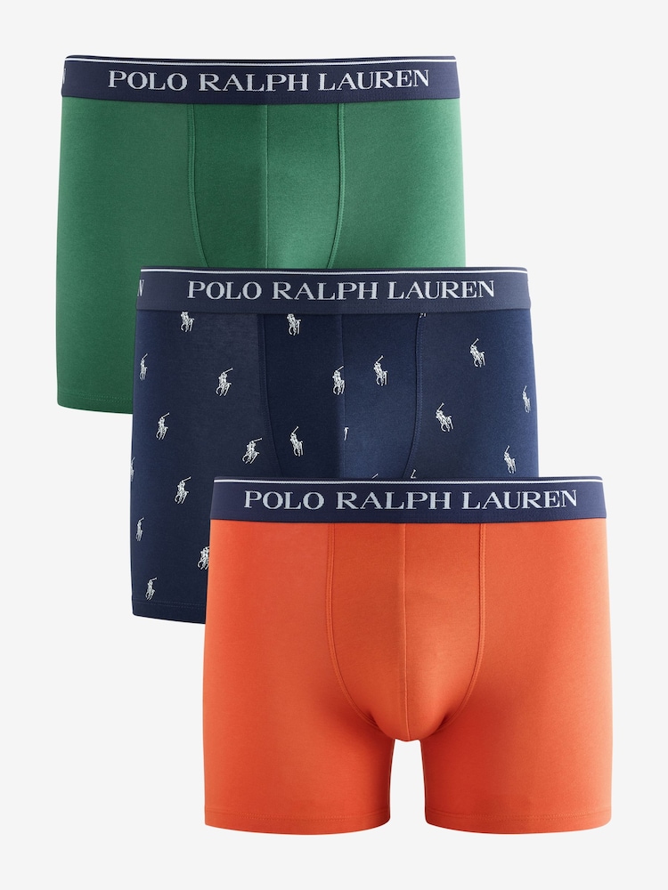 Polo Ralph Lauren Blue Boxer Briefs 3 Pack - Image 1 of 4 Polo Ralph Lauren Blue Boxer Briefs 3 Pack - Image 1 of 4