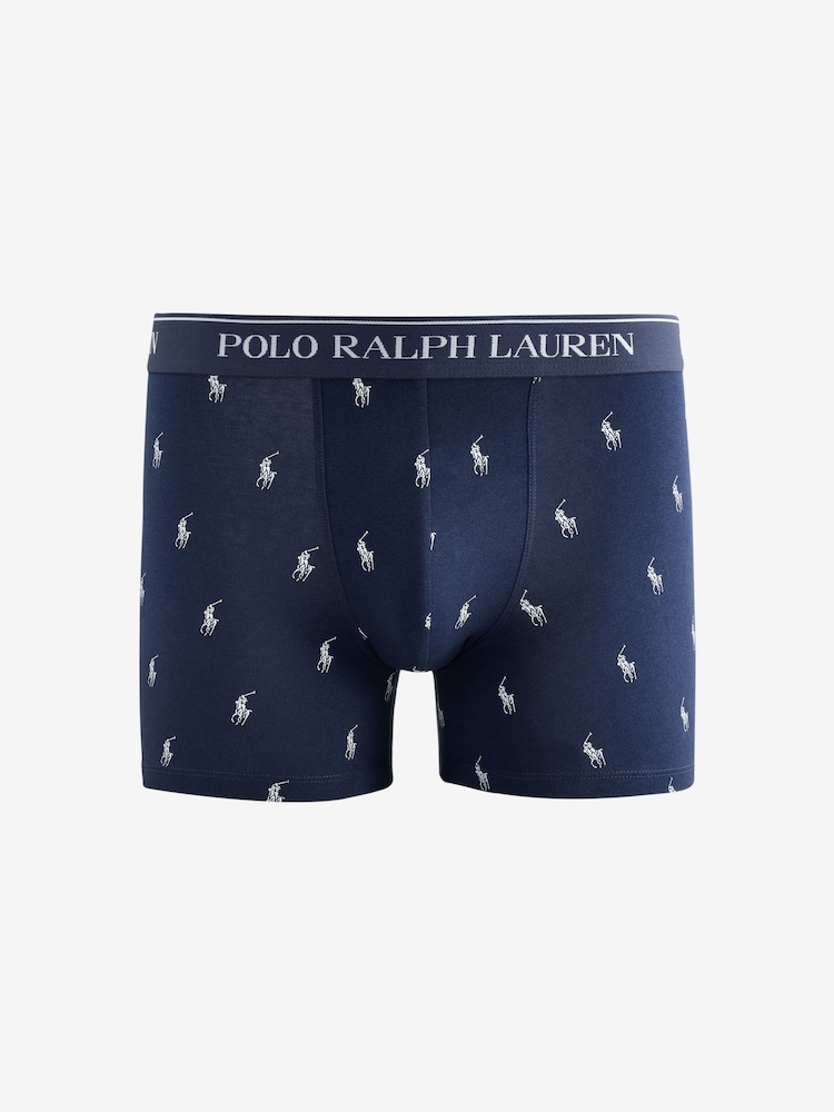 Polo Ralph Lauren Blue Boxer Briefs 3 Pack - Image 2 of 4 Polo Ralph Lauren Blue Boxer Briefs 3 Pack - Image 2 of 4