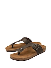 Dunlop Brown Toe Post Mens Sandals - Image 1 of 3