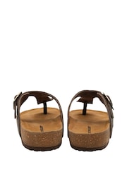 Dunlop Brown Toe Post Mens Sandals - Image 2 of 3