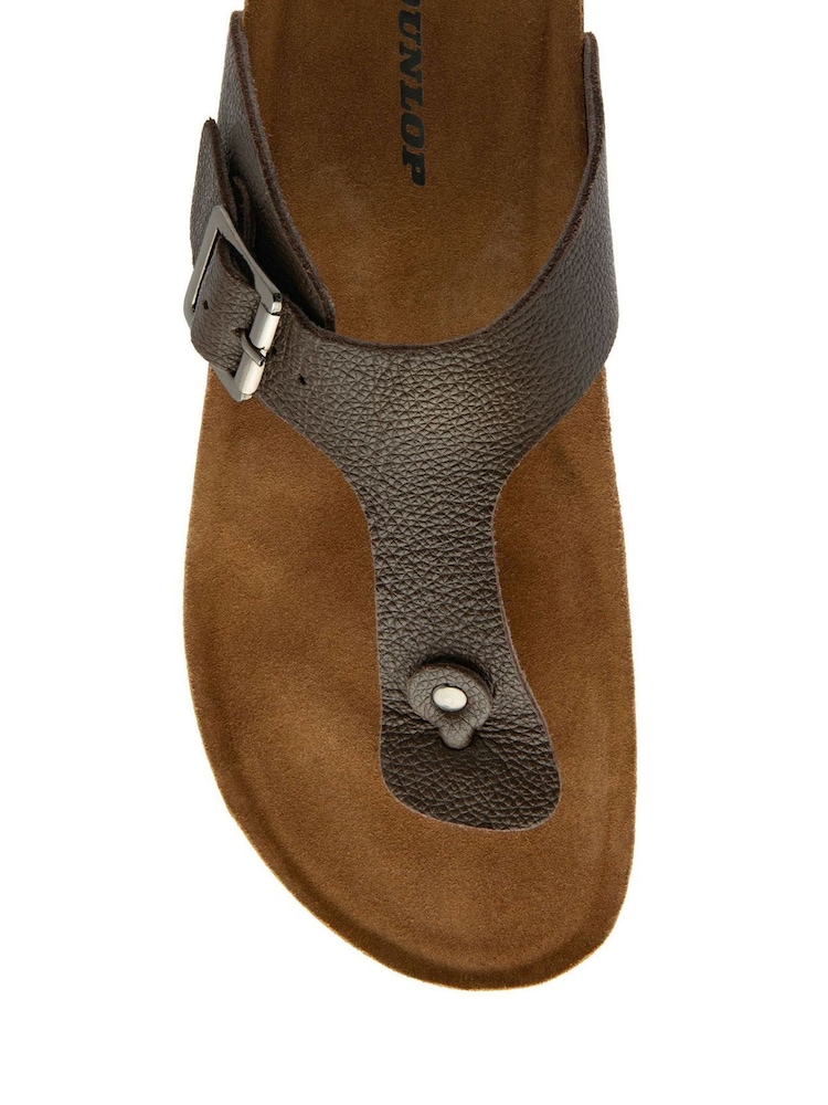 Dunlop Brown Toe Post Mens Sandals - Image 3 of 3