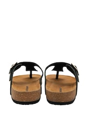 Dunlop Black Toe Post Mens Sandals - Image 2 of 3