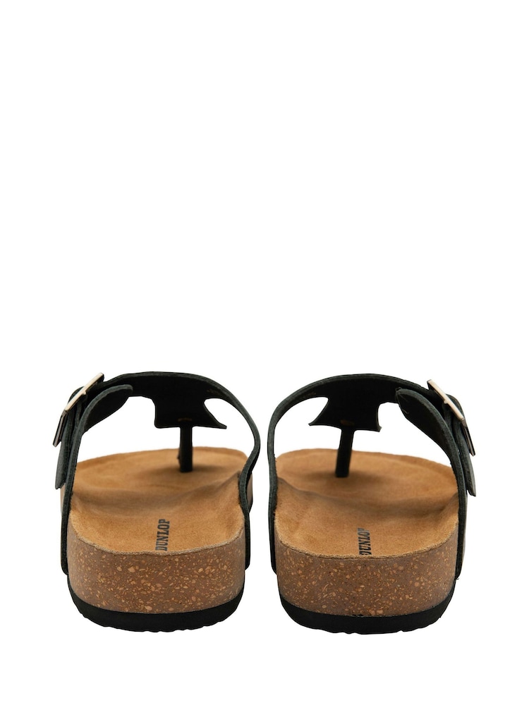 Dunlop Black Toe Post Mens Sandals - Image 2 of 3