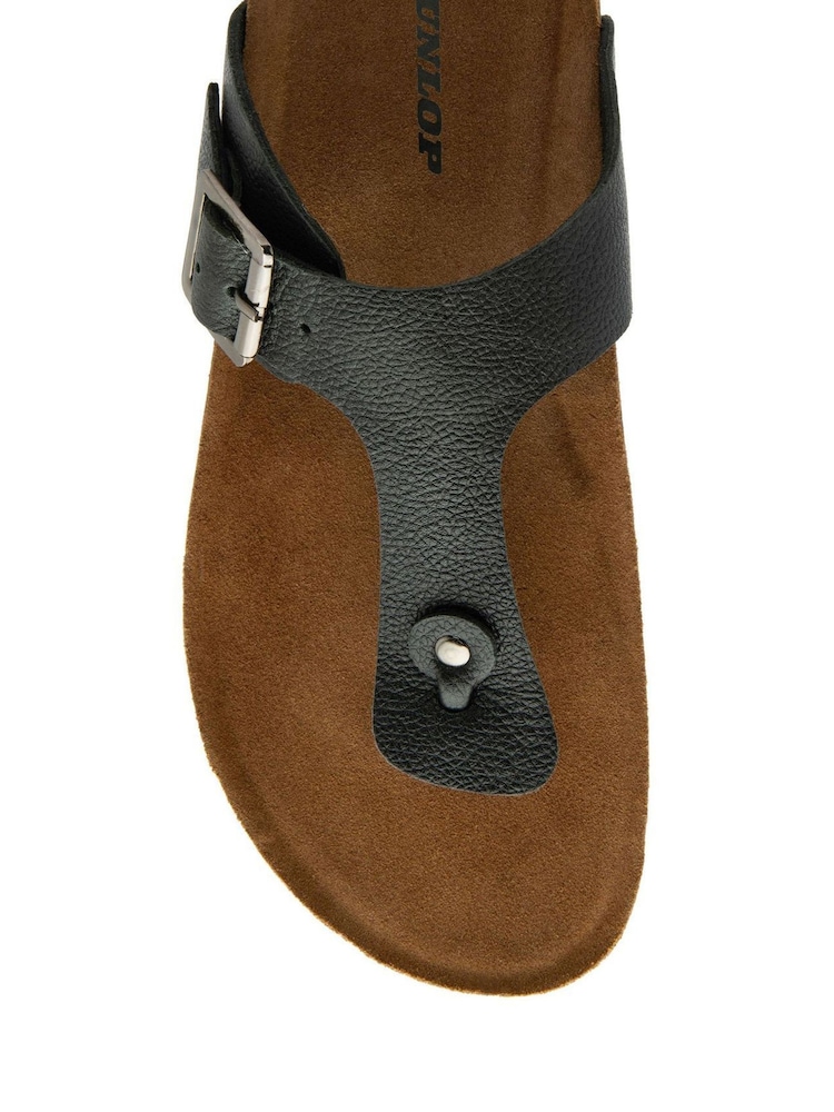 Dunlop Black Toe Post Mens Sandals - Image 3 of 3 Dunlop Black Toe Post Mens Sandals - Image 3 of 3