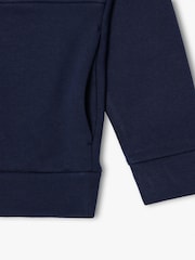 Lacoste Navy Stripe Logo 100% Cotton Hoodie - Image 8 of 8
