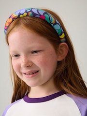 Little Bird by Jools Oliver Navy Rainbow Headband And Scrunchie Set - Image 2 of 9