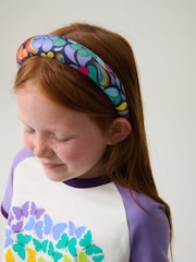 Little Bird by Jools Oliver Navy Rainbow Headband And Scrunchie Set - Image 6 of 9