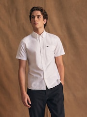 Lacoste Short Sleeve Oxford 100% Cotton Shirt - Image 1 of 6