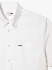 Lacoste Short Sleeve Oxford 100% Cotton Shirt - Image 6 of 6