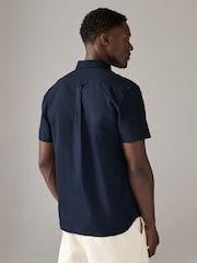 Lacoste Short Sleeve Oxford 100% Cotton Shirt - Image 2 of 4
