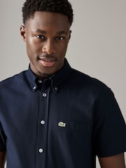 Lacoste Short Sleeve Oxford 100% Cotton Shirt - Image 3 of 4