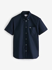 Lacoste Short Sleeve Oxford 100% Cotton Shirt - Image 4 of 4