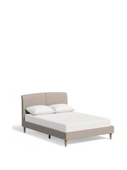 Tweedy Plain Mid Natural Hove Upholstered Bed Frame - Image 5 of 7