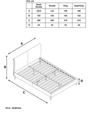 Tweedy Plain Mid Natural Hove Upholstered Bed Frame - Image 7 of 7