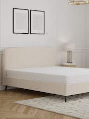 Natural Oyster Casual Boucle Matson Upholstered Bed Frame - Image 11 of 14