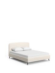 Natural Oyster Casual Boucle Matson Upholstered Bed Frame - Image 13 of 14