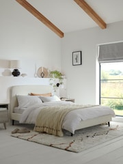 Natural Oyster Casual Boucle Matson Upholstered Bed Frame - Image 2 of 14