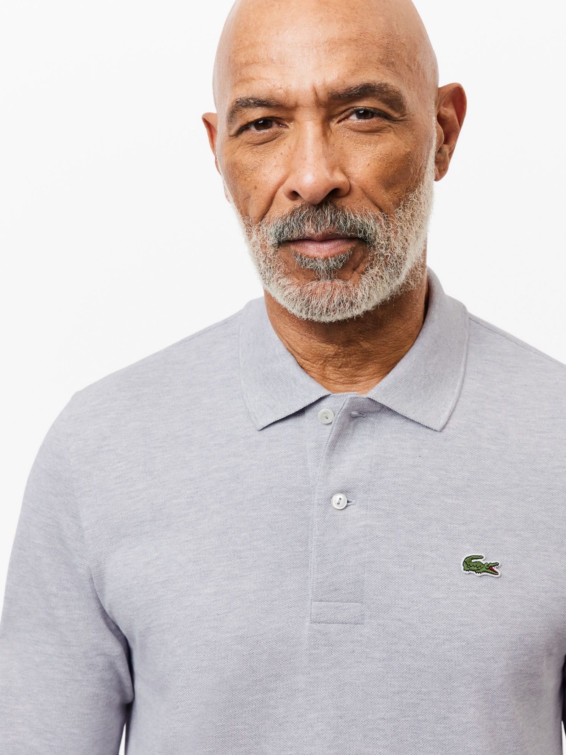 Grey lacoste polo clearance