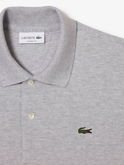 Lacoste Grey Originals 100% Cotton Long Sleeve L1212 Polo Shirt - Image 5 of 6