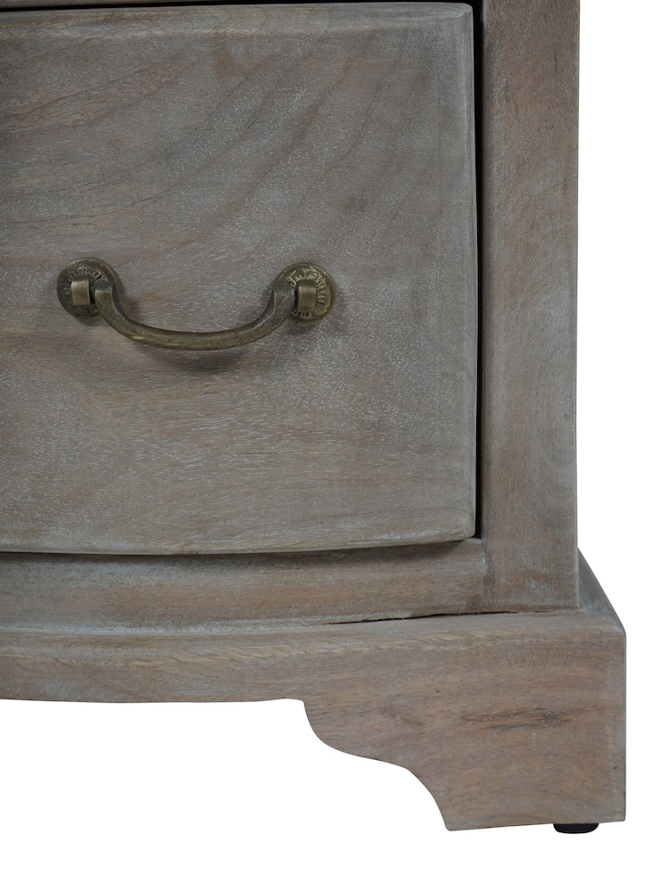 Laura Ashley Natural Wood Swannington 2 Drawer Bedside Table - Image 6 of 6