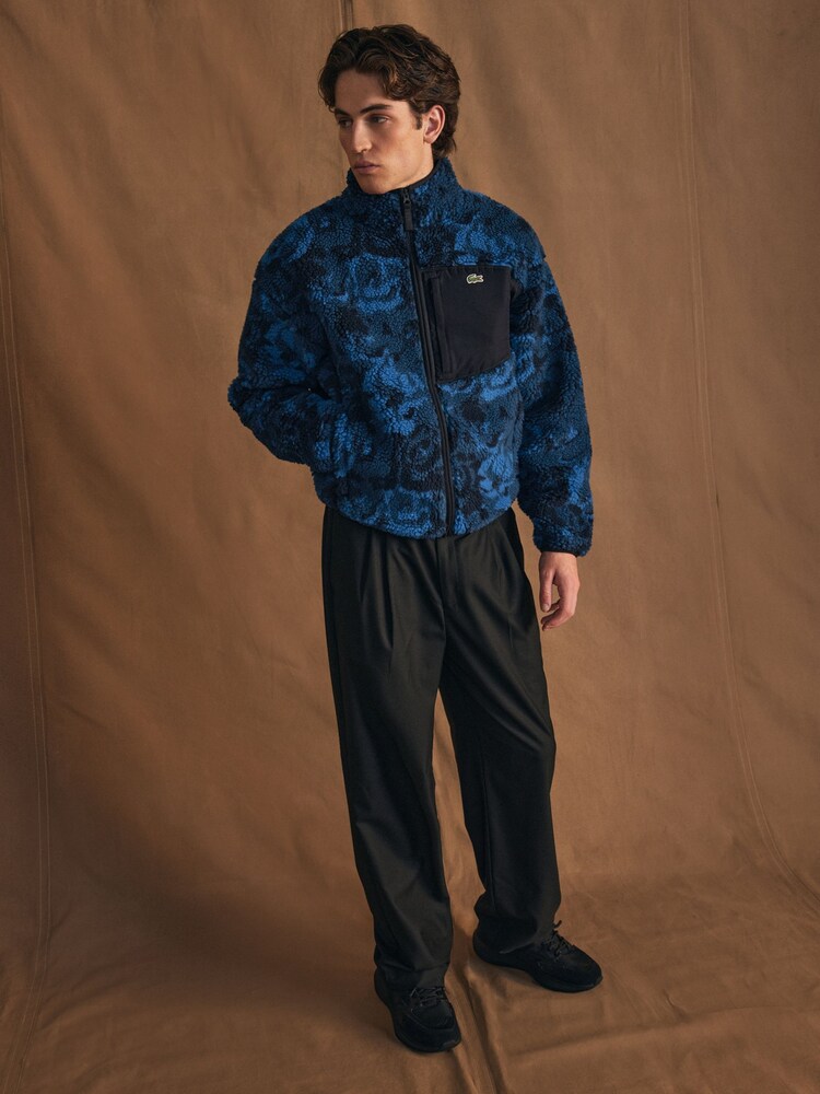 Lacoste Blue Printed Zip Through Fleece - Image 2 of 11 Lacoste Blue Printed Zip Through Fleece - Image 2 of 11
