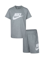 Nike Grey Infant Club T-Shirt and Shorts Set - Image 1 of 5