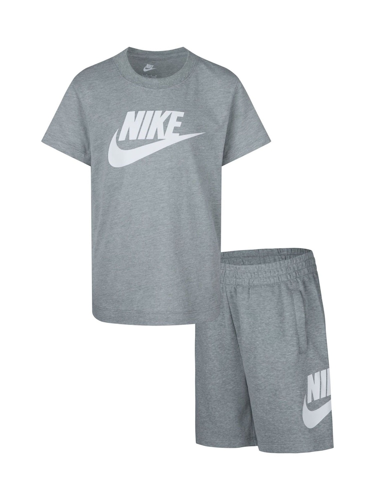 Nike Grey Infant Club T-Shirt and Shorts Set - Image 1 of 5