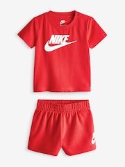 Nike Red Infant Club T-Shirt and Shorts Set - Image 1 of 5