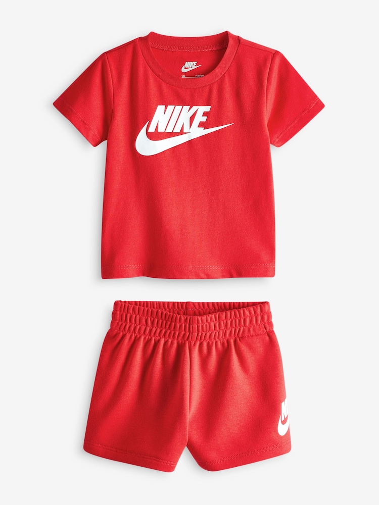Nike Red Infant Club T-Shirt and Shorts Set - Image 1 of 5