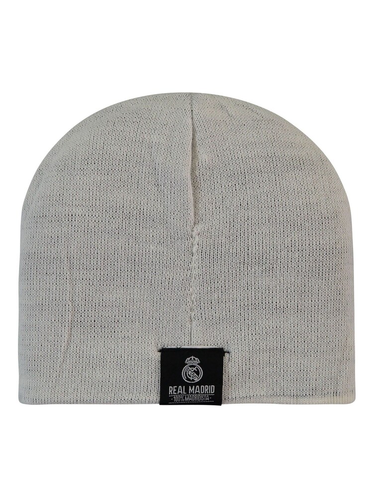 adidas Grey/Black Real Madrid Reversible Winter Knit Hat - Image 4 of 4