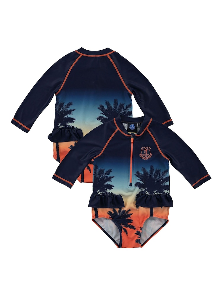 adidas Blue Everton Hawaiian Swimsuit - Image 1 of 3