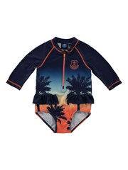 adidas Blue Everton Hawaiian Swimsuit - Image 3 of 3