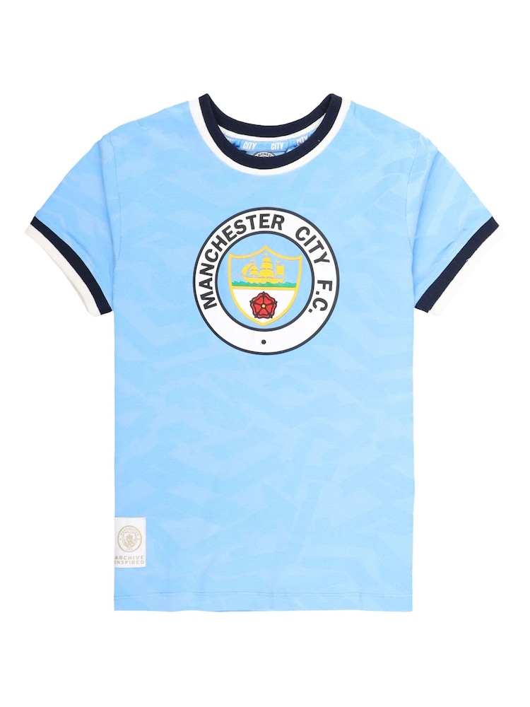 Fanatics Blue 100% Cotton Manchester City 1992 Archive T-Shirt - Image 1 of 1
