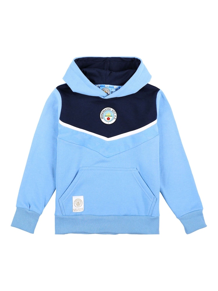 adidas Blue Manchester City 1992 Archive Hoodie - Image 1 of 1