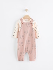 Neutral Bunny Jersey Baby Dungaree and Bodysuit Set (0mths-2yrs) - Image 1 of 8