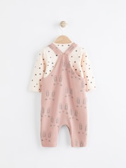 Neutral Bunny Jersey Baby Dungaree and Bodysuit Set (0mths-2yrs) - Image 2 of 8