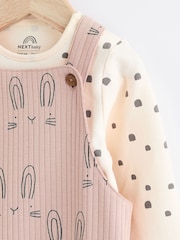 Neutral Bunny Jersey Baby Dungaree and Bodysuit Set (0mths-2yrs) - Image 4 of 8