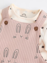 Neutral Bunny Jersey Baby Dungaree and Bodysuit Set (0mths-2yrs) - Image 5 of 8