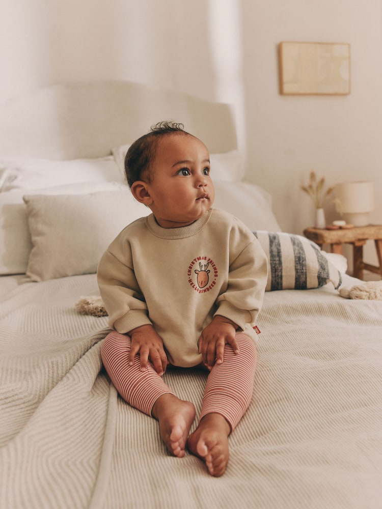 neutre - Ensemble Noël Bébé Sweatshirt et Leggings (0mths-2yrs) - Image 1 de 17
