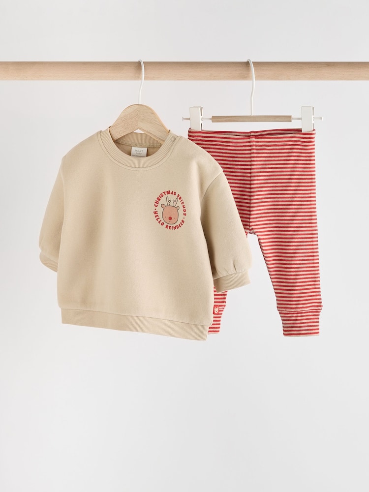 neutre - Ensemble Noël Bébé Sweatshirt et Leggings (0mths-2yrs) - Image 6 of 17
