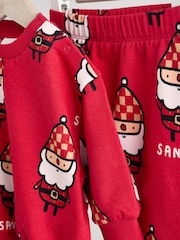 Red Santa Baby Christmas Cosy Sweatshirt and Joggers Set (0mths-2yrs) - Image 12 of 15