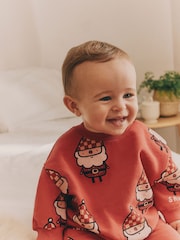 Red Santa Baby Christmas Cosy Sweatshirt and Joggers Set (0mths-2yrs) - Image 4 of 15