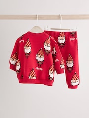 Red Santa Baby Christmas Cosy Sweatshirt and Joggers Set (0mths-2yrs) - Image 7 of 15