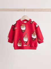 Red Santa Baby Christmas Cosy Sweatshirt and Joggers Set (0mths-2yrs) - Image 8 of 15
