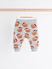 Grey Bear Christmas Knitted Jumper and Leggings Baby Set (0mths-2yrs) - Image 11 of 15
