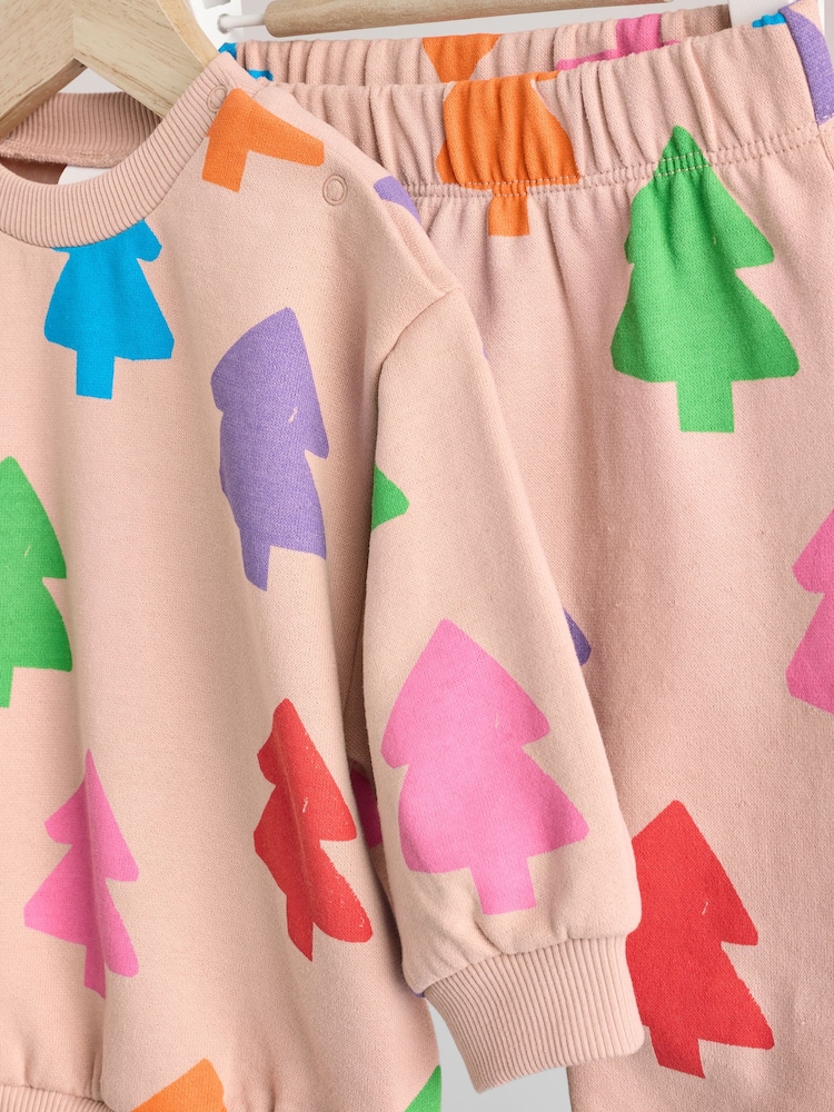 Arborele strălucitor - Set Bebeluș Crăciun Cozy Hanorac și Joggers (0luni-2ani) - Image 11 of 15