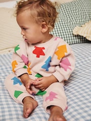 ألوان زاهية برسمة أشجار - Baby Christmas Cosy Sweatshirt and Joggers Set (0mths-2yrs) - صورة 2 من 15