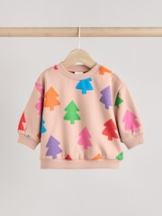 ألوان زاهية برسمة أشجار - Baby Christmas Cosy Sweatshirt and Joggers Set (0mths-2yrs) - صورة 6 من 15