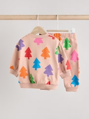 ألوان زاهية برسمة أشجار - Baby Christmas Cosy Sweatshirt and Joggers Set (0mths-2yrs) - صورة 8 من 15