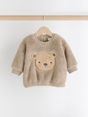Neutral Bear Baby Cosy Fleece 100% Cotton Top and Leggings Set (0mths-2yrs) - Image 3 of 9